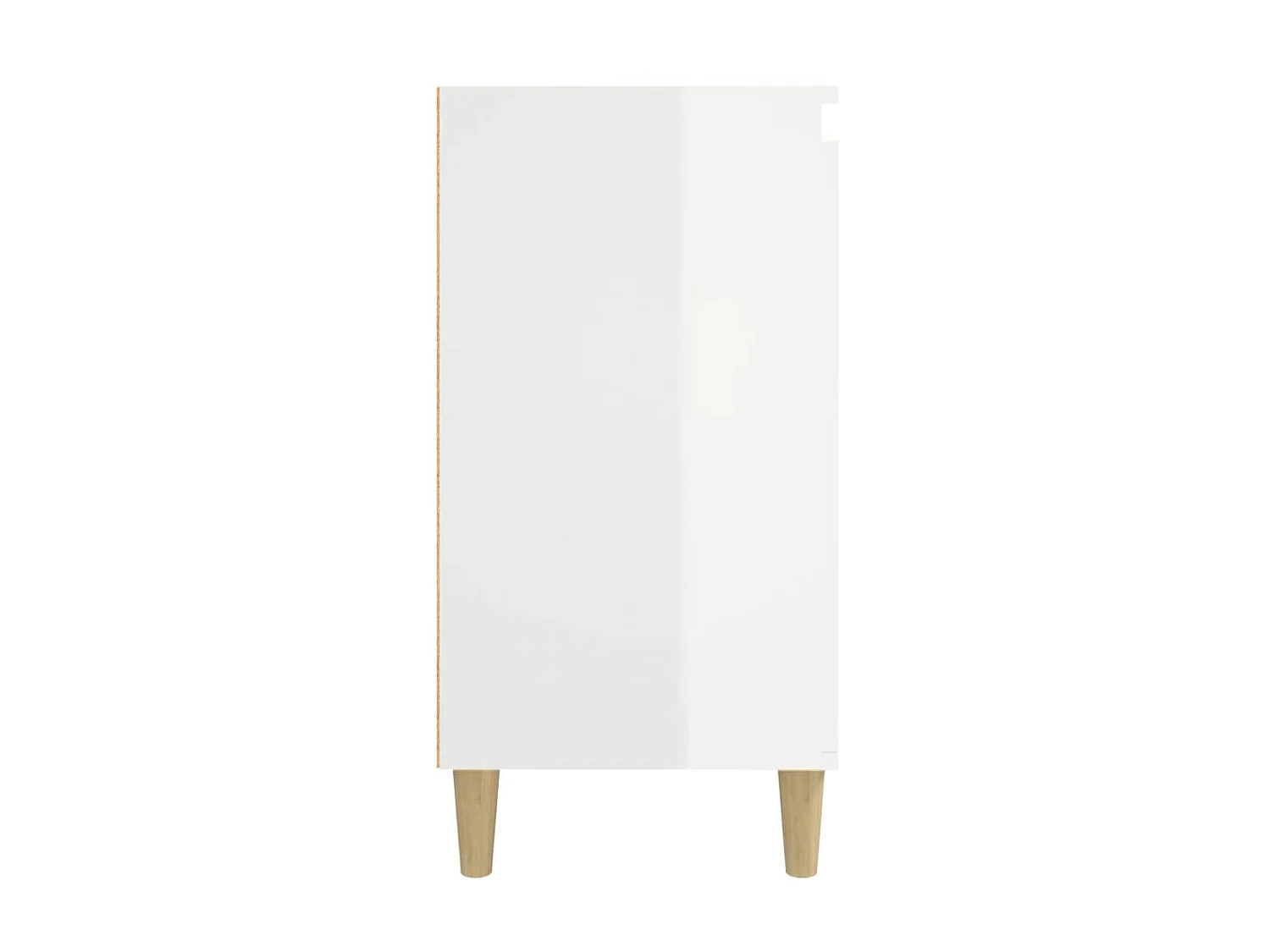 Nachttisch Nachtschrank Hochglanz-Weiß 40x35x70 cm Holzwerkstoff -RN28719