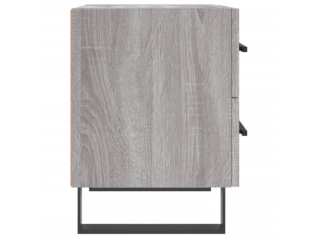 2er-Set Nachttische Nachtschrank Grau Sonoma 40x35x47,5 cm Holzwerkstoff -RN22636