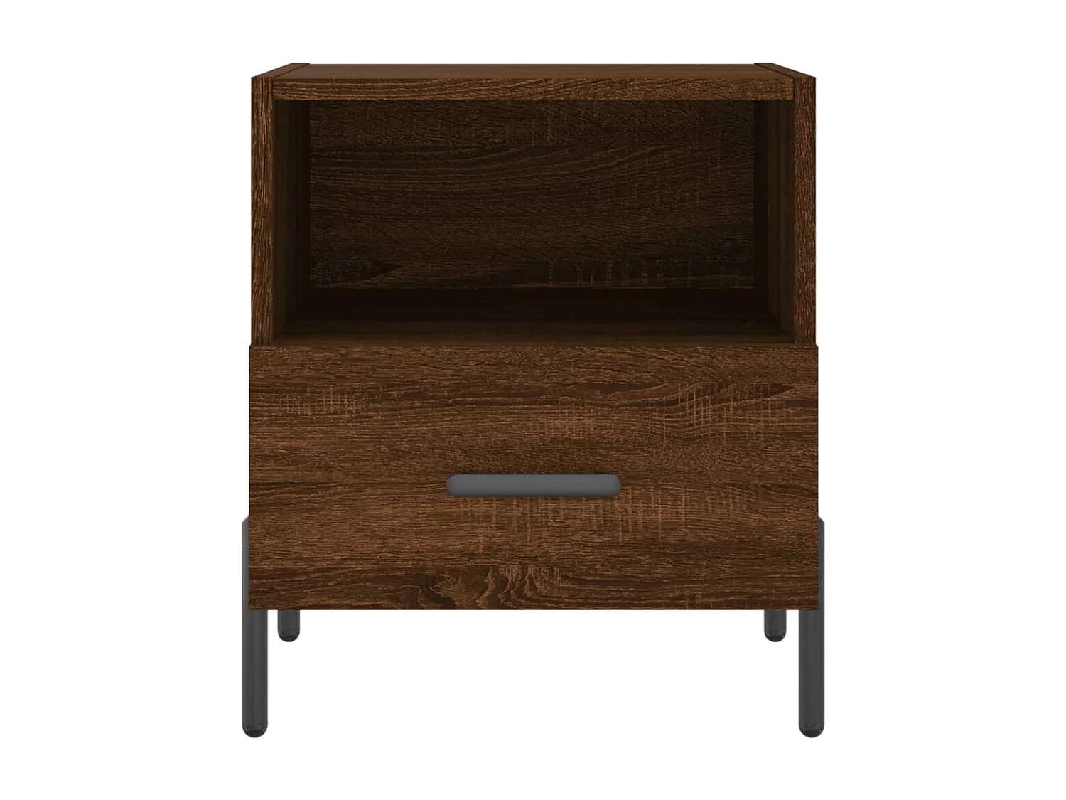 2er-Set Nachttische Nachtschrank Braun Eichen-Optik 40x35x47,5cm Holzwerkstoff -RN52171