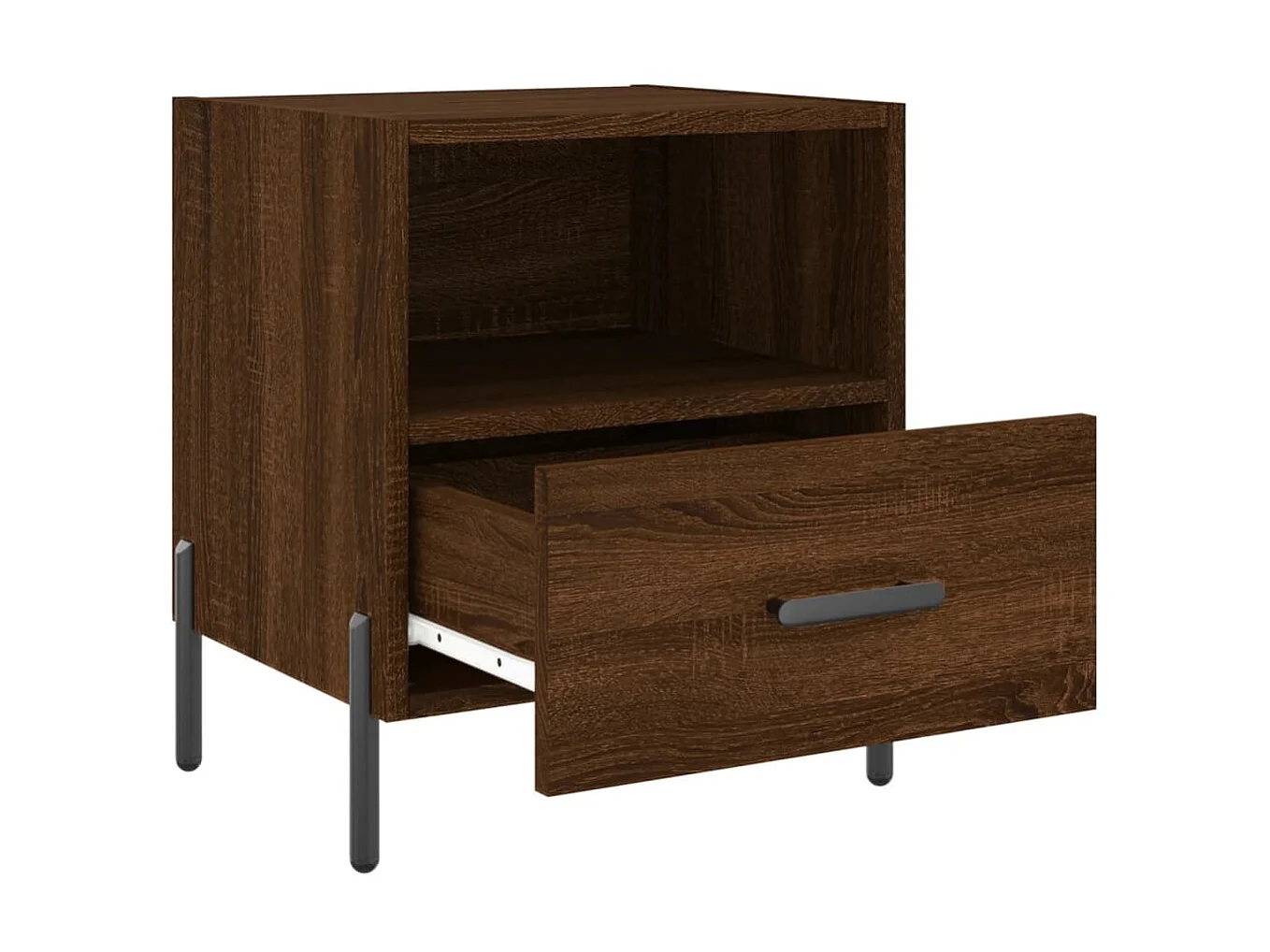 2er-Set Nachttische Nachtschrank Braun Eichen-Optik 40x35x47,5cm Holzwerkstoff -RN52171