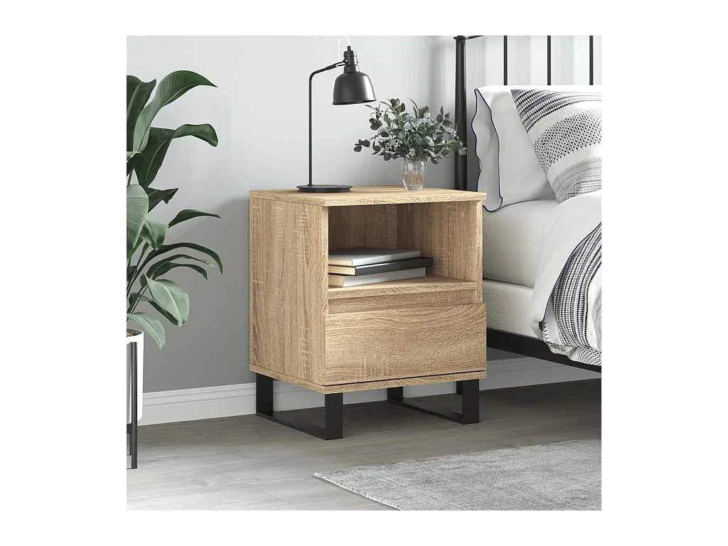 Nachttisch Nachtschrank Sonoma-Eiche 40x35x50 cm Holzwerkstoff -RN38612