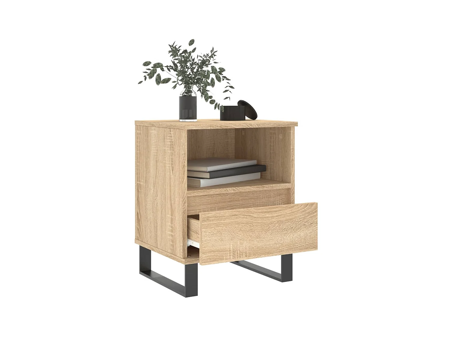 Nachttisch Nachtschrank Sonoma-Eiche 40x35x50 cm Holzwerkstoff -RN38612