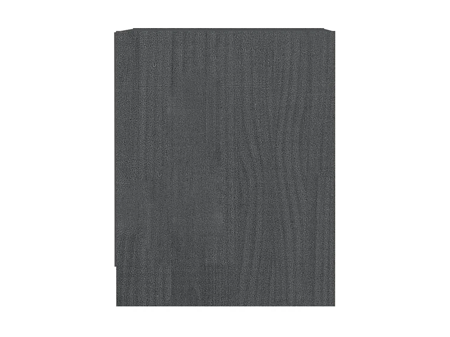 2er-Set Nachttische Nachtschrank Grau 35,5x33,5x41,5 cm Massivholz Kiefer -RN58280