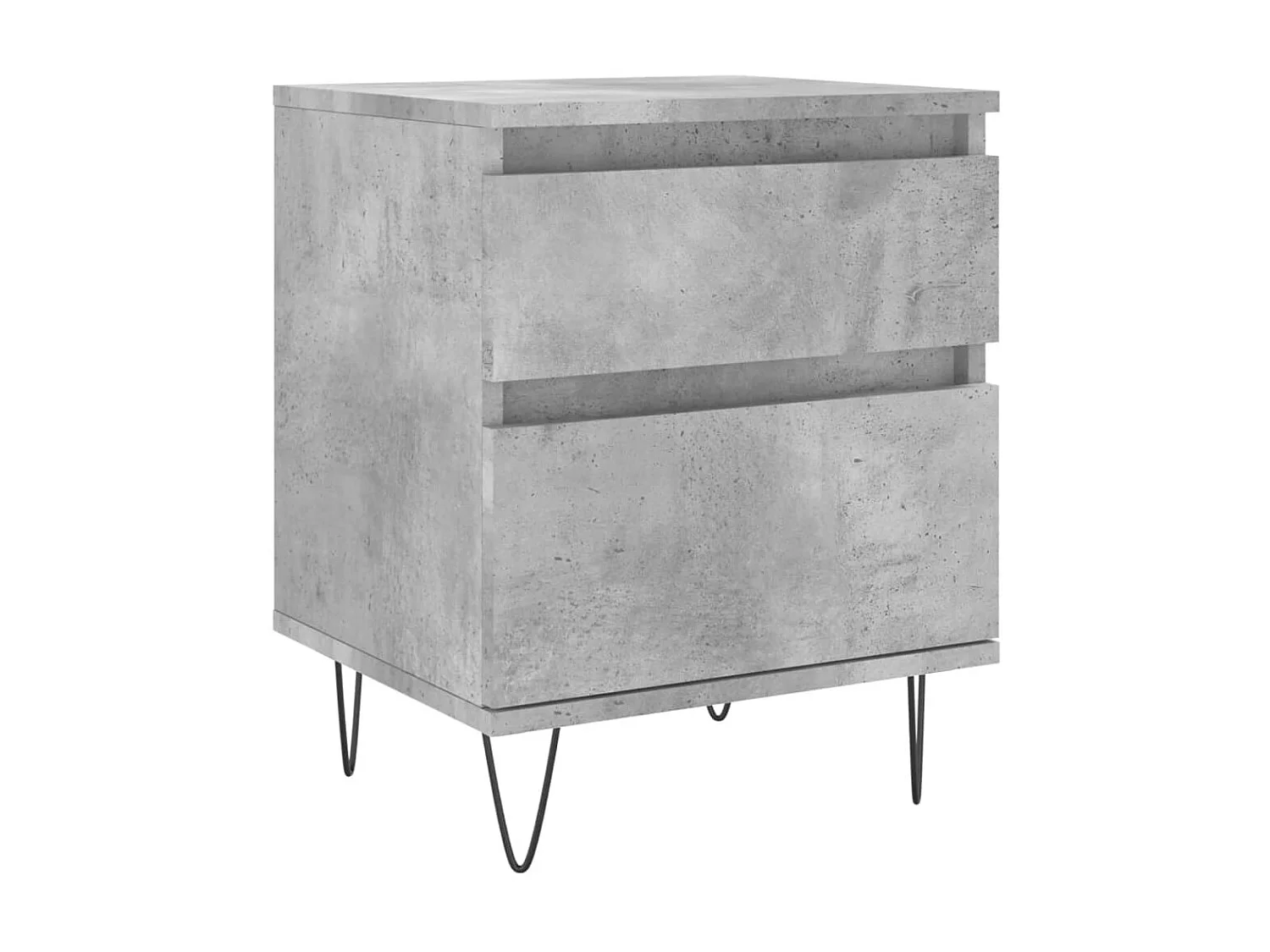 Nachttisch Betongrau Nachtschrank 40x35x50 cm Holzwerkstoff -RN53104