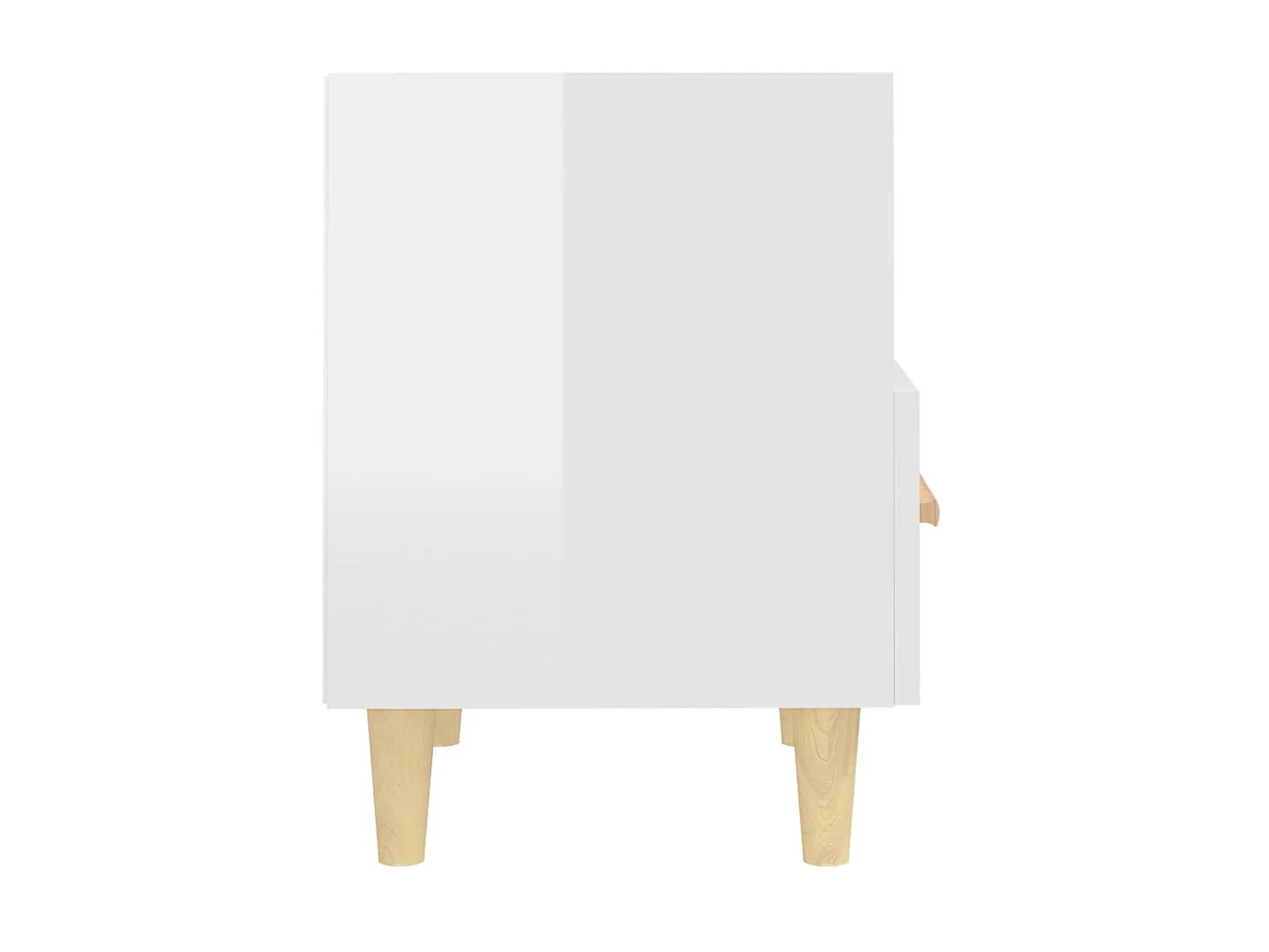 2er-Set Nachttische Nachtschrank Hochglanz-Weiß 40x35x47 cm -RN84825