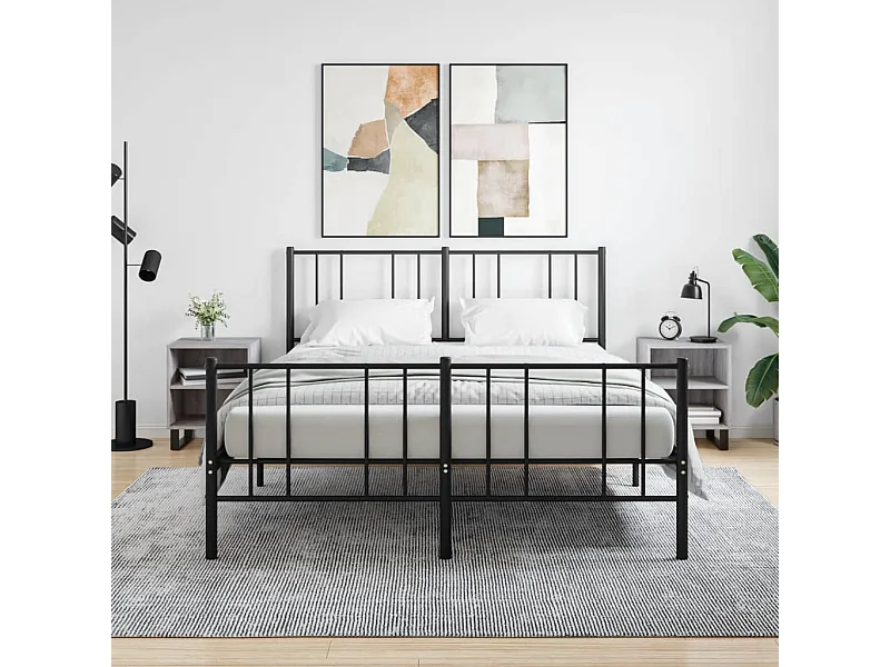 2er-Set Nachttische Nachtschrank Grau Sonoma 40x30x50 cm Holzwerkstoff -RN50259