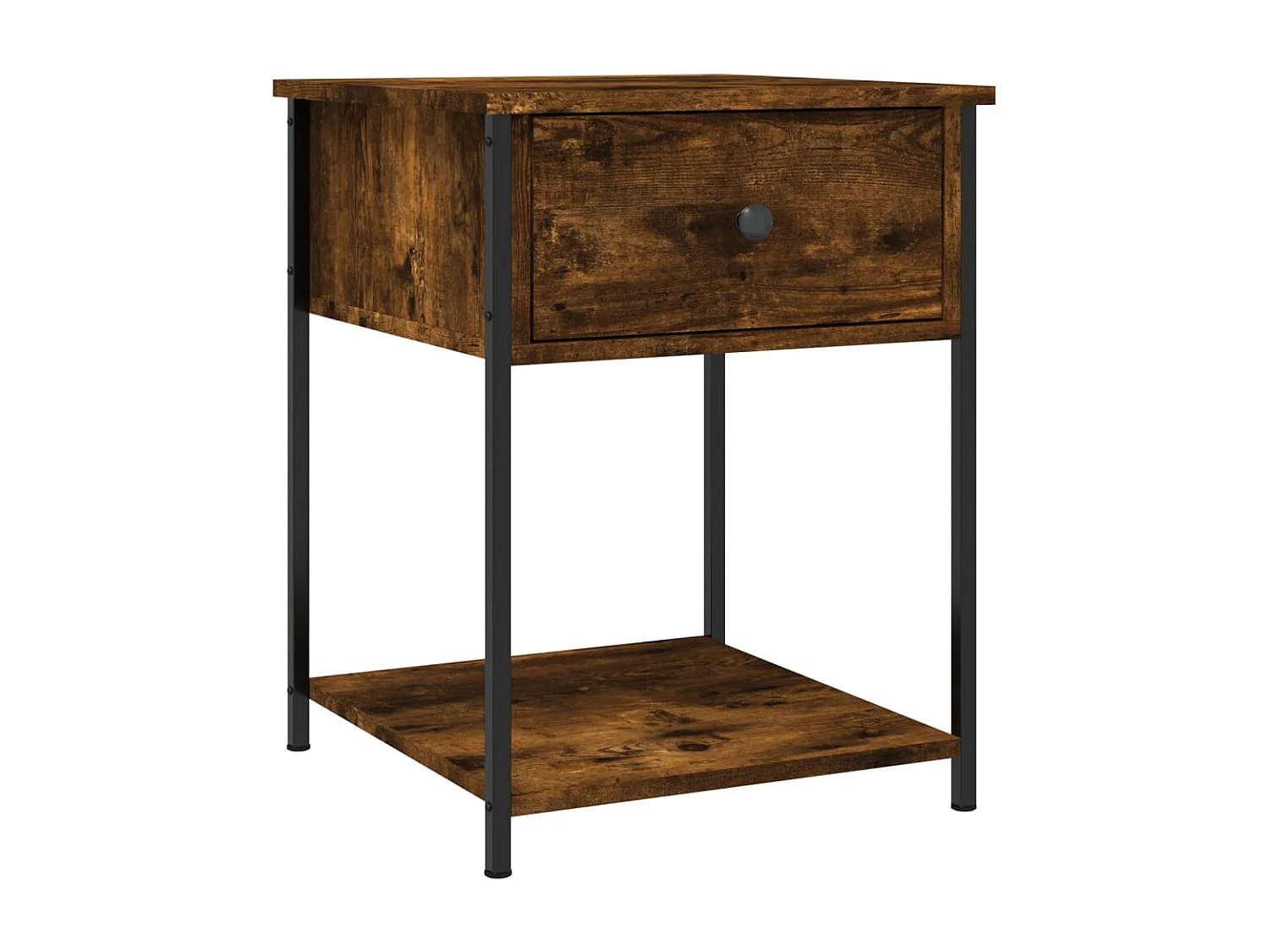 2er-Set Nachttische Nachtschrank Räuchereiche 44x45x58 cm Holzwerkstoff -RN35479