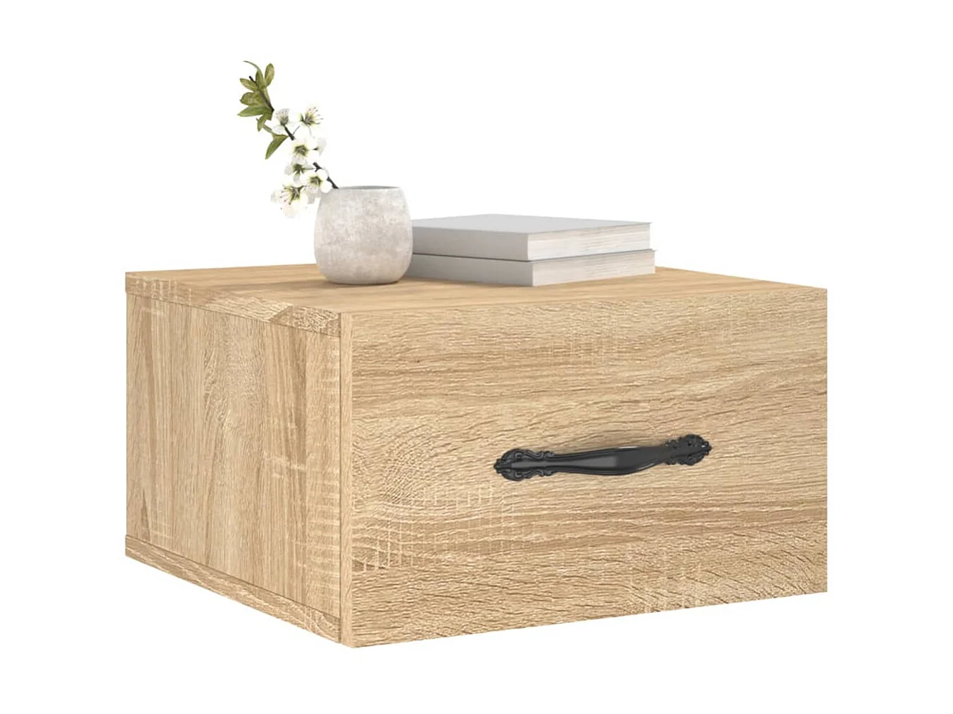 2er-Set Wand-Nachttische Nachtschrank Sonoma-Eiche 35x35x20 cm -RN17258
