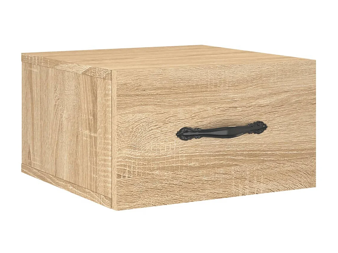 2er-Set Wand-Nachttische Nachtschrank Sonoma-Eiche 35x35x20 cm -RN17258