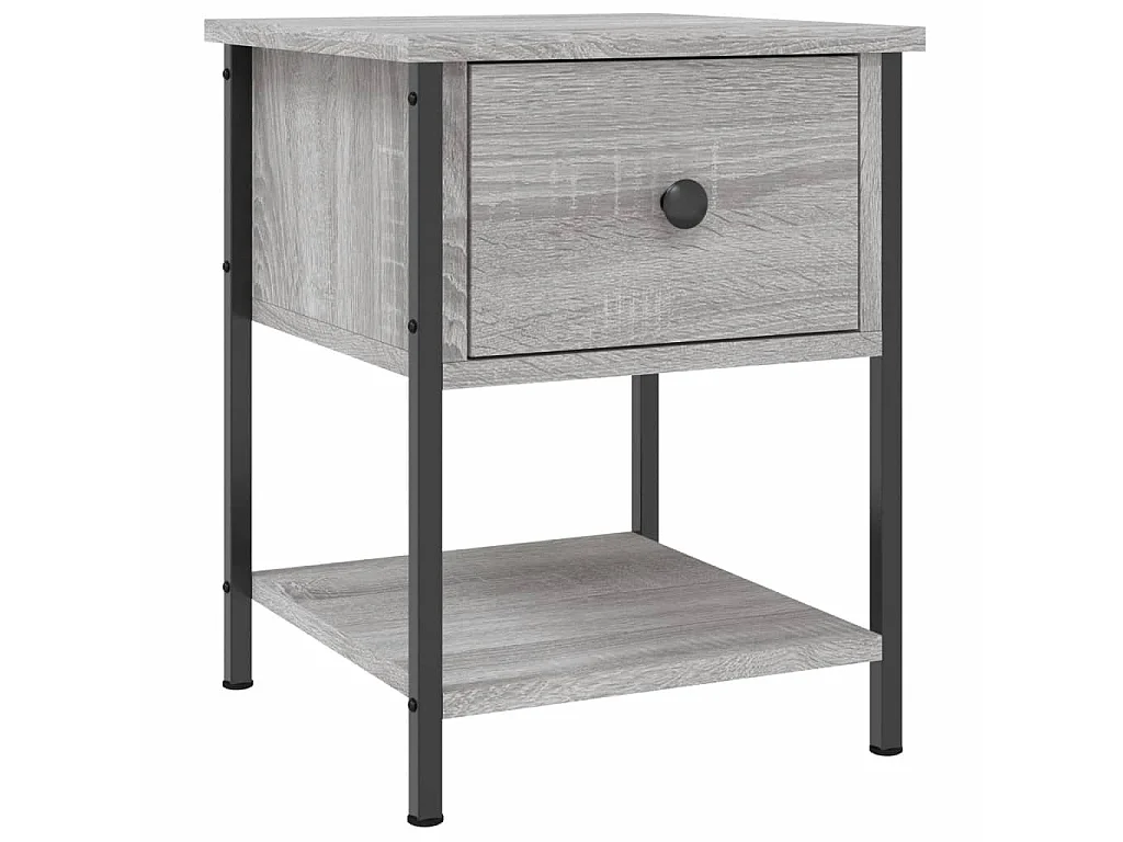 2er-Set Nachttische Nachtschrank Grau Sonoma 34x35,5x45 cm Holzwerkstoff -RN85122