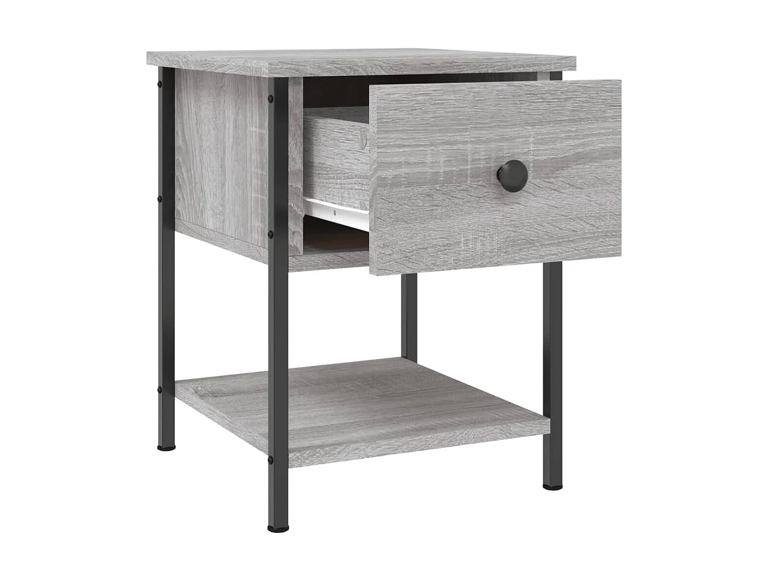 2er-Set Nachttische Nachtschrank Grau Sonoma 34x35,5x45 cm Holzwerkstoff -RN85122