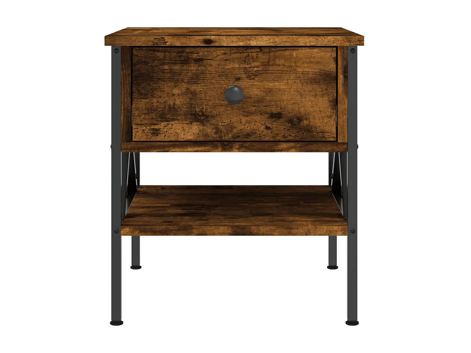 2er-Set Nachttische Nachtschrank Räuchereiche 40x42x45 cm Holzwerkstoff -RN82506