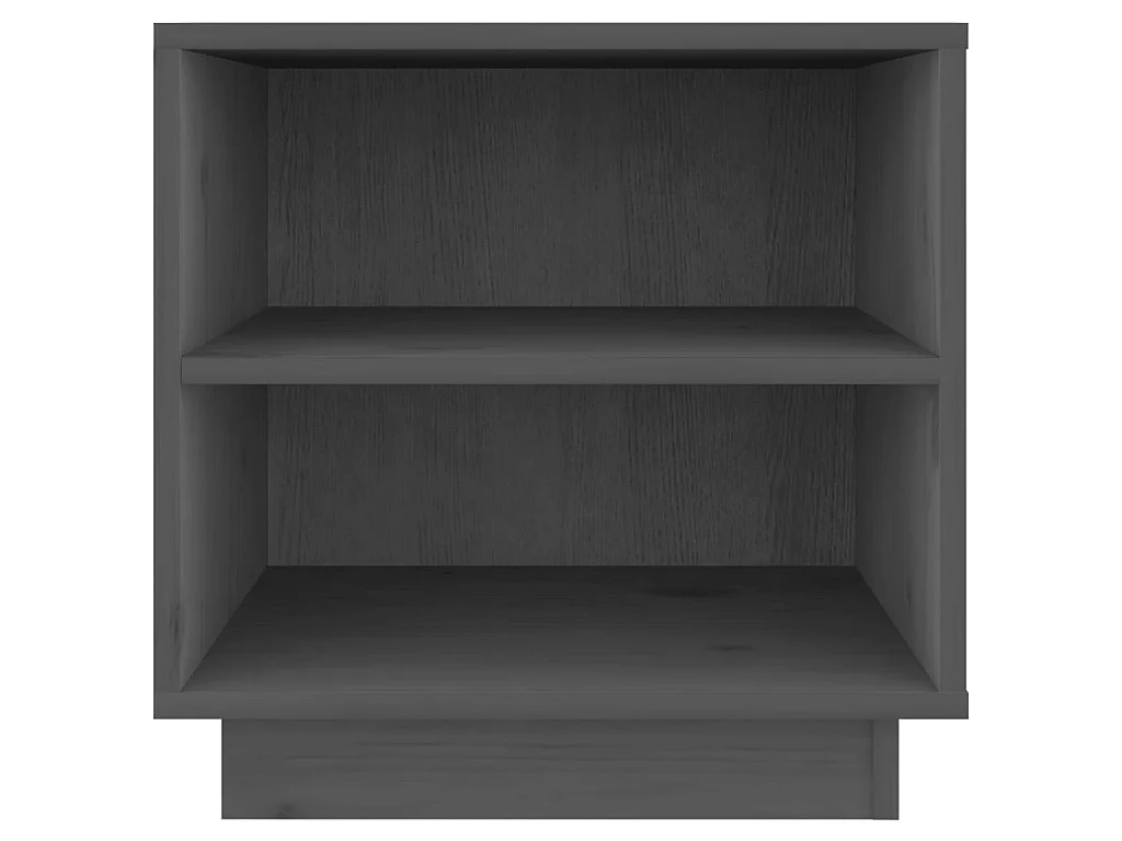 2er-Set Nachttische Nachtschrank Grau 40x34x40 cm Massivholz Kiefer -RN32946