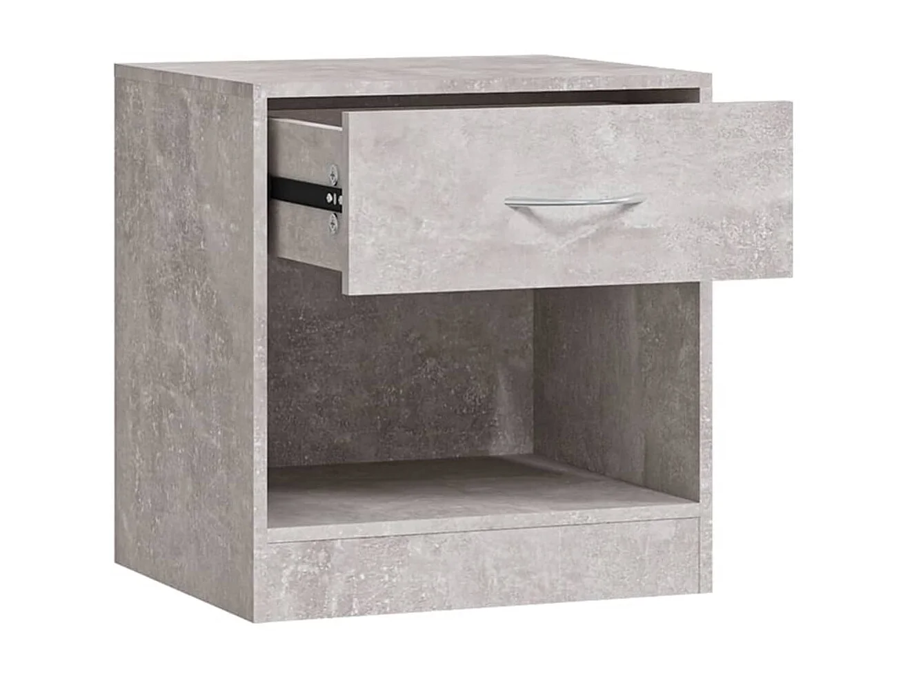 2er-Set Nachttische Nachtschrank mit Schublade Betongrau -RN45410