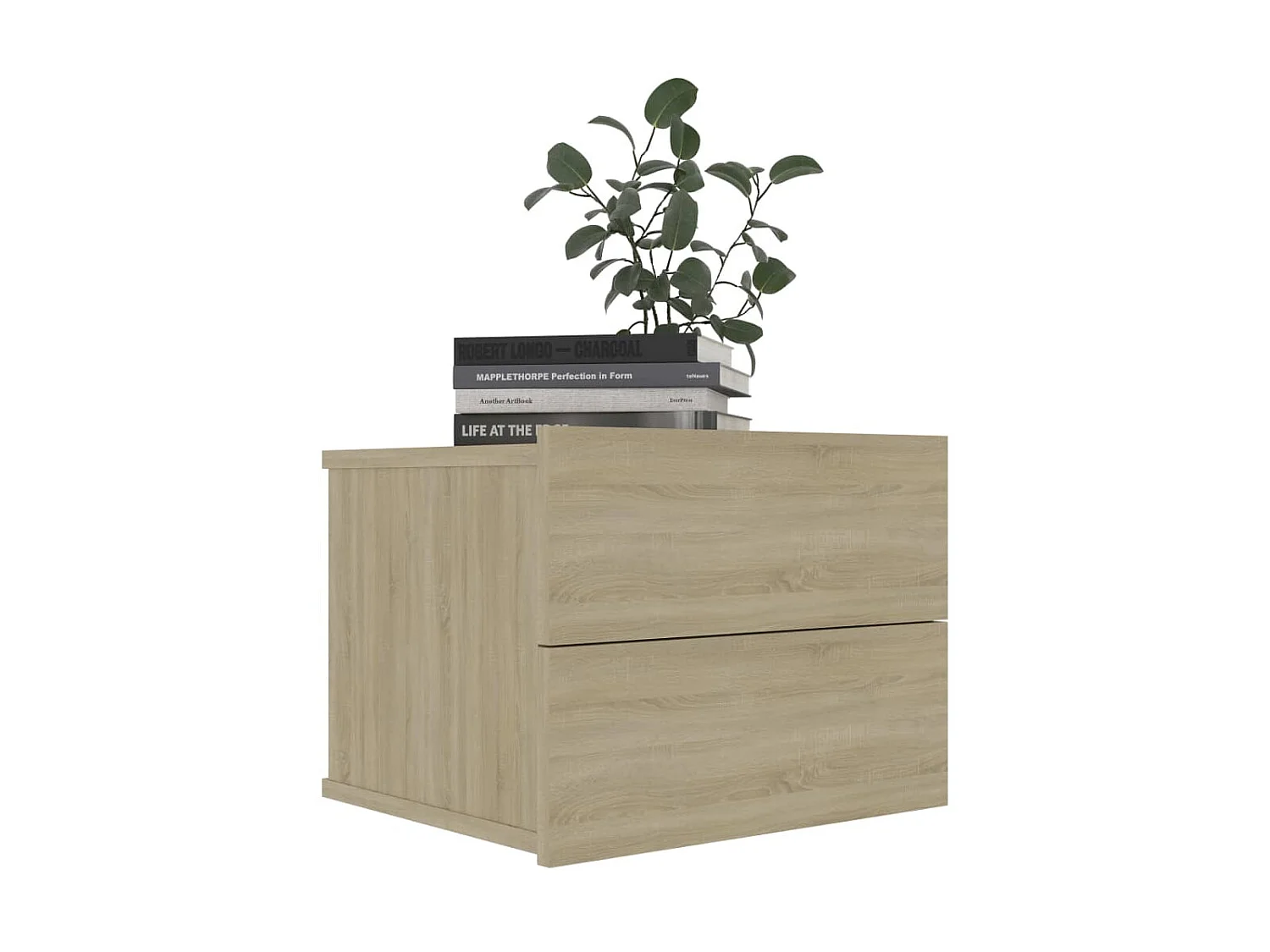 2er-Set Nachttische Nachtschrank Sonoma-Eiche 40x30x30 cm Holzwerkstoff -RN12609