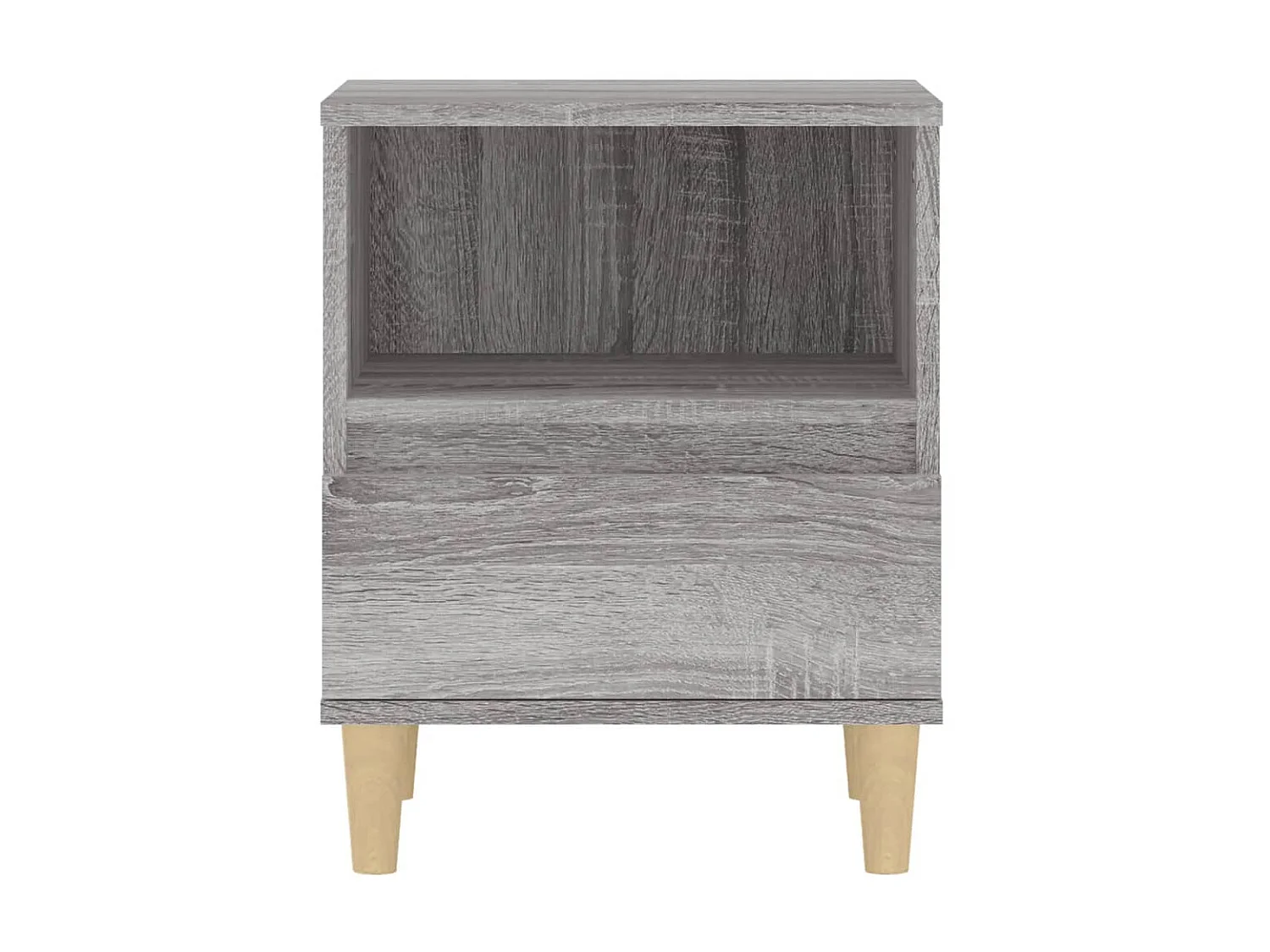 2er-Set Nachttische Nachtschrank Grau Sonoma 40x35x50 cm -RN79550