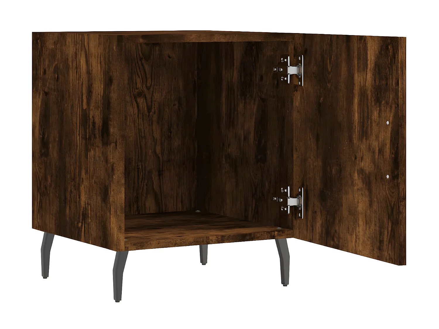 Nachttisch Nachtschrank Räuchereiche 40x40x50 cm Holzwerkstoff -RN78241