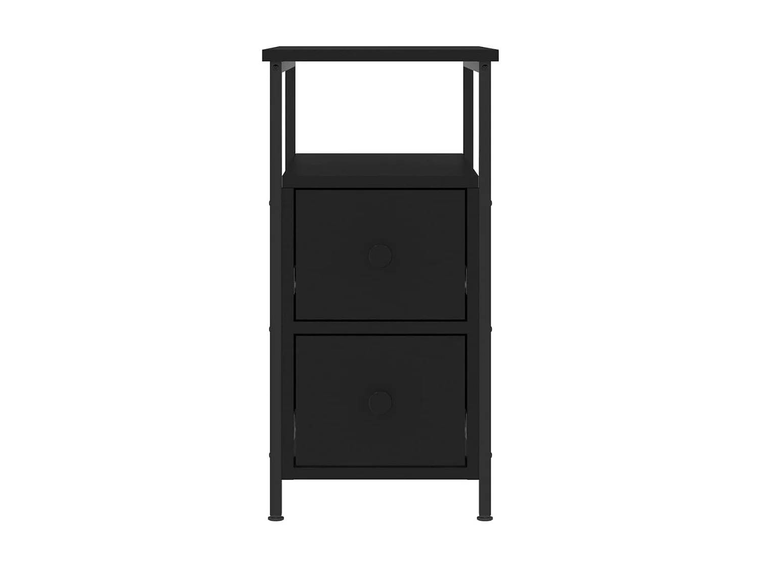 2er-Set Nachttische Nachtschrank Schwarz 30x60x60 cm Holzwerkstoff -RN40886