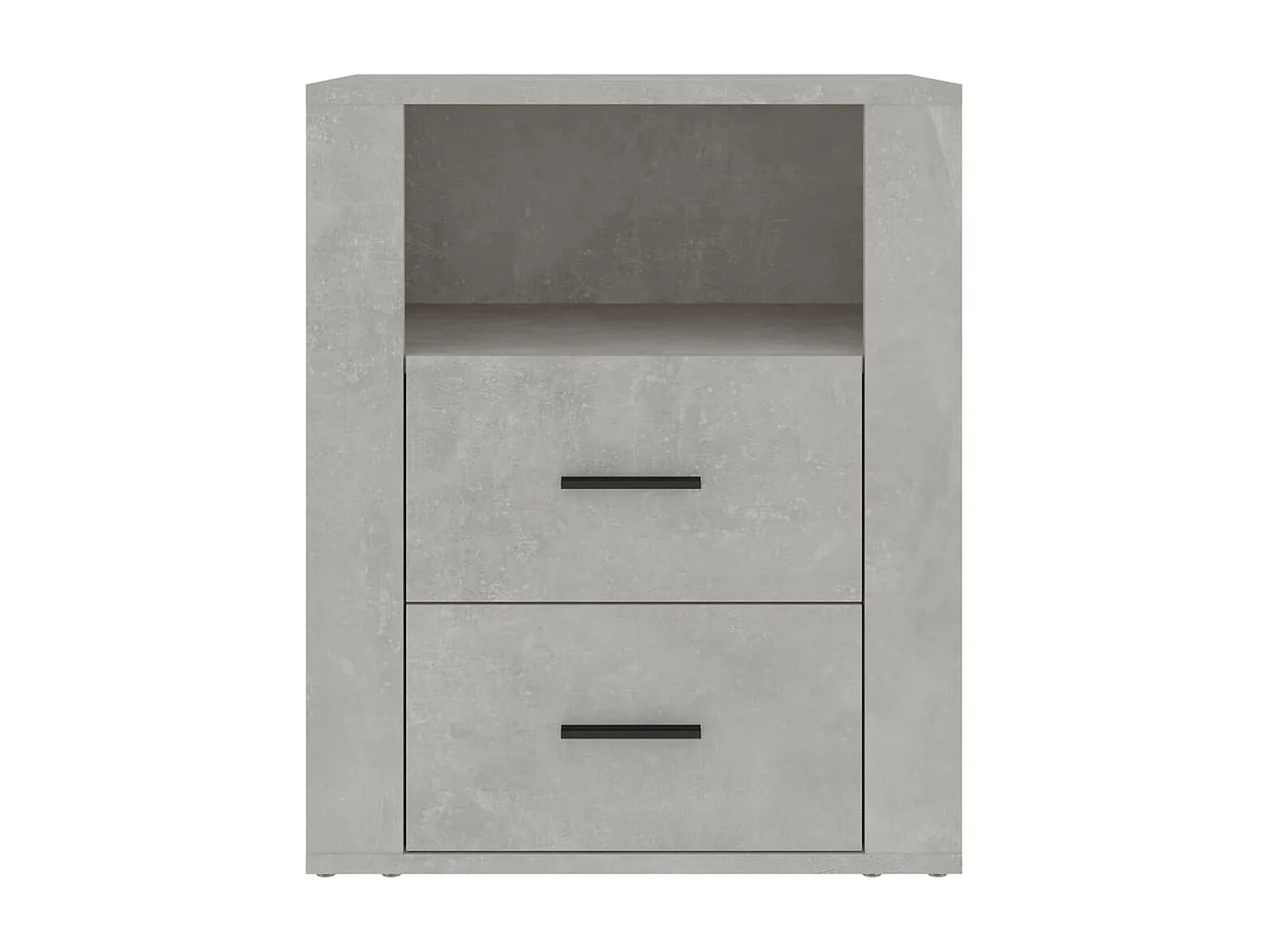 Nachttisch Betongrau Nachtschrank 50x36x60 cm Holzwerkstoff -RN85821