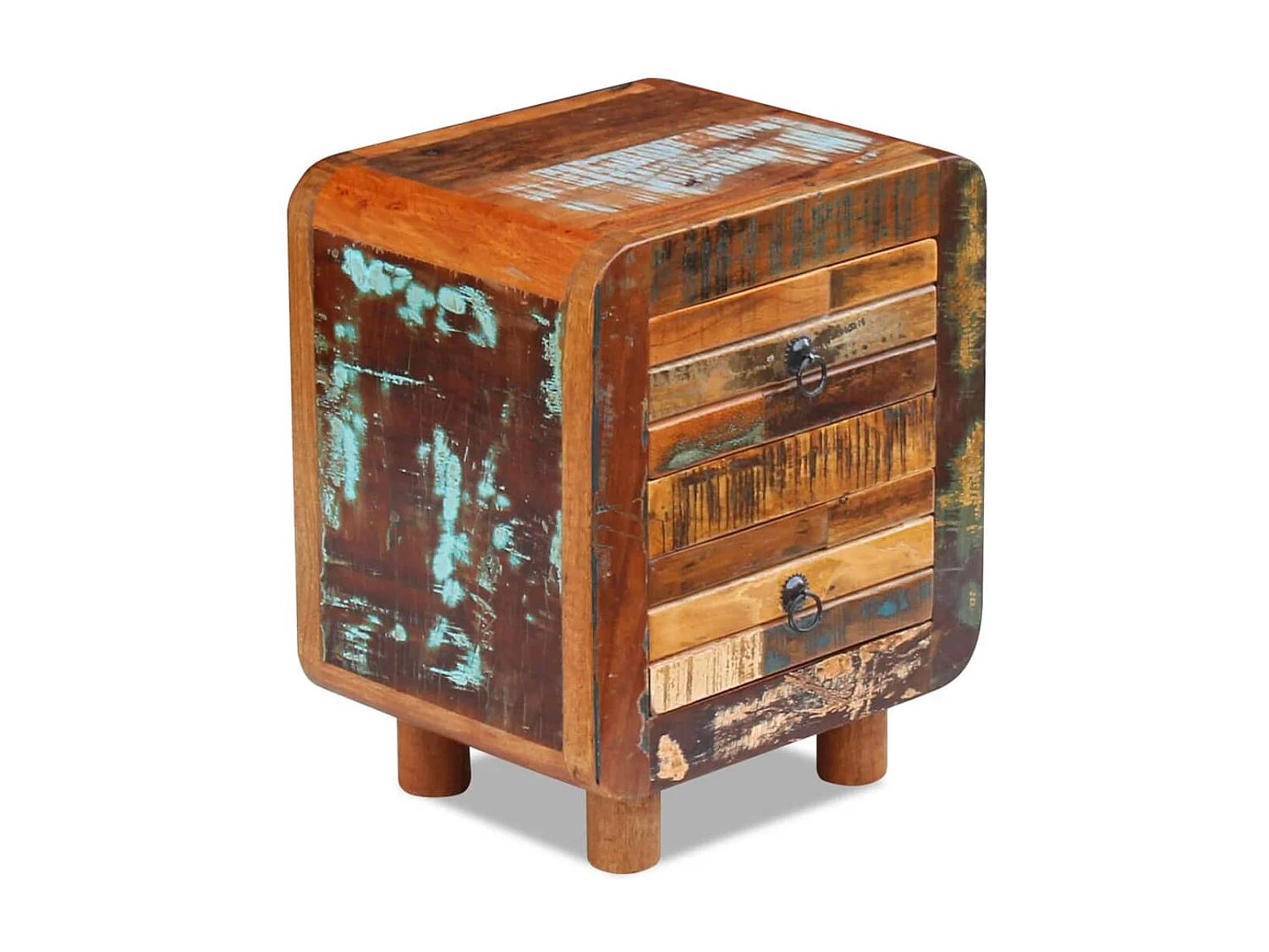 Nachttische Nachtschrank Altholz 43x33x51 cm -RN18792