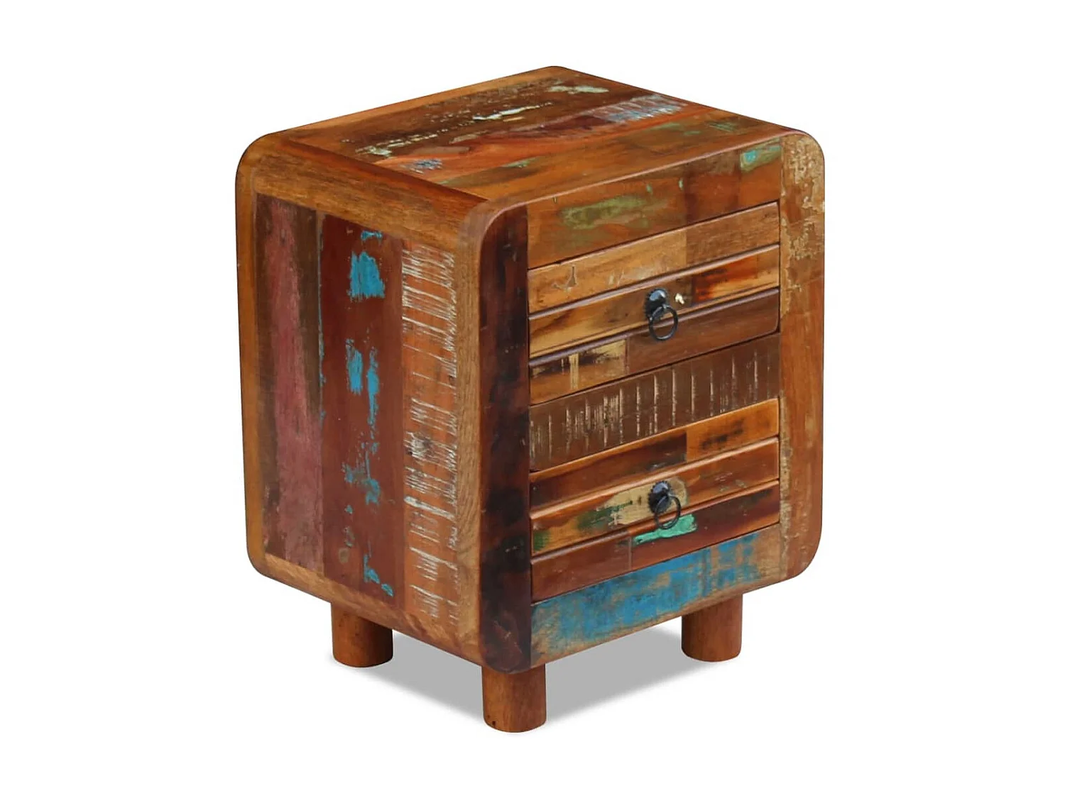 Nachttische Nachtschrank Altholz 43x33x51 cm -RN18792