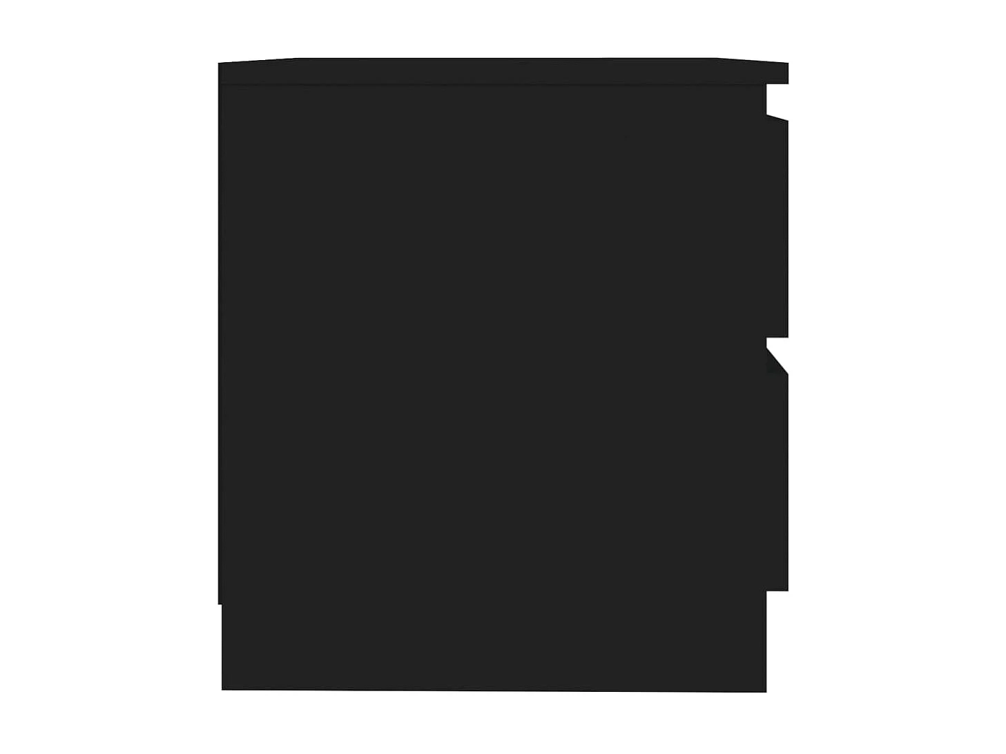 Nachttisch Nachtschrank Schwarz 50x39x43,5 cm Holzwerkstoff -RN64667