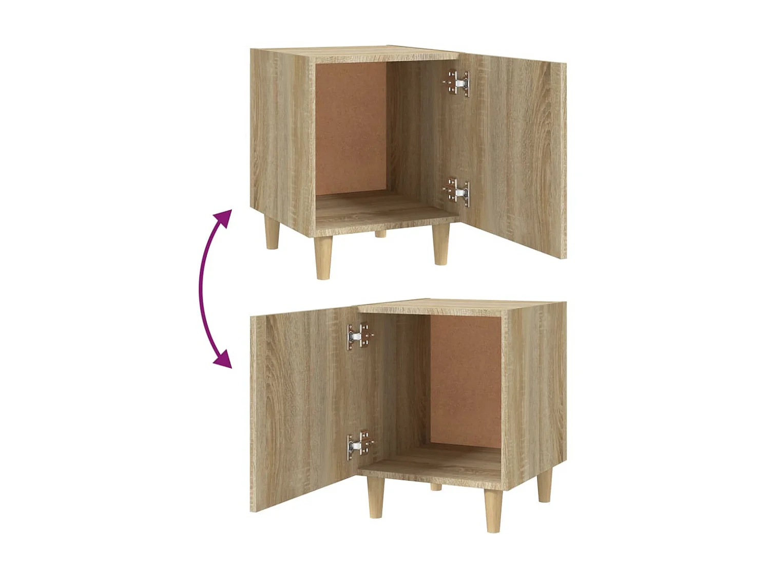 2er-Set Nachttische Nachtschrank Sonoma-Eiche Holzwerkstoff -RN63419