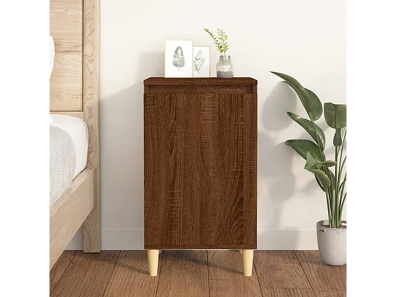 Nachttisch Nachtschrank Braun Eichen-Optik 40x35x70 cm Holzwerkstoff -RN37654