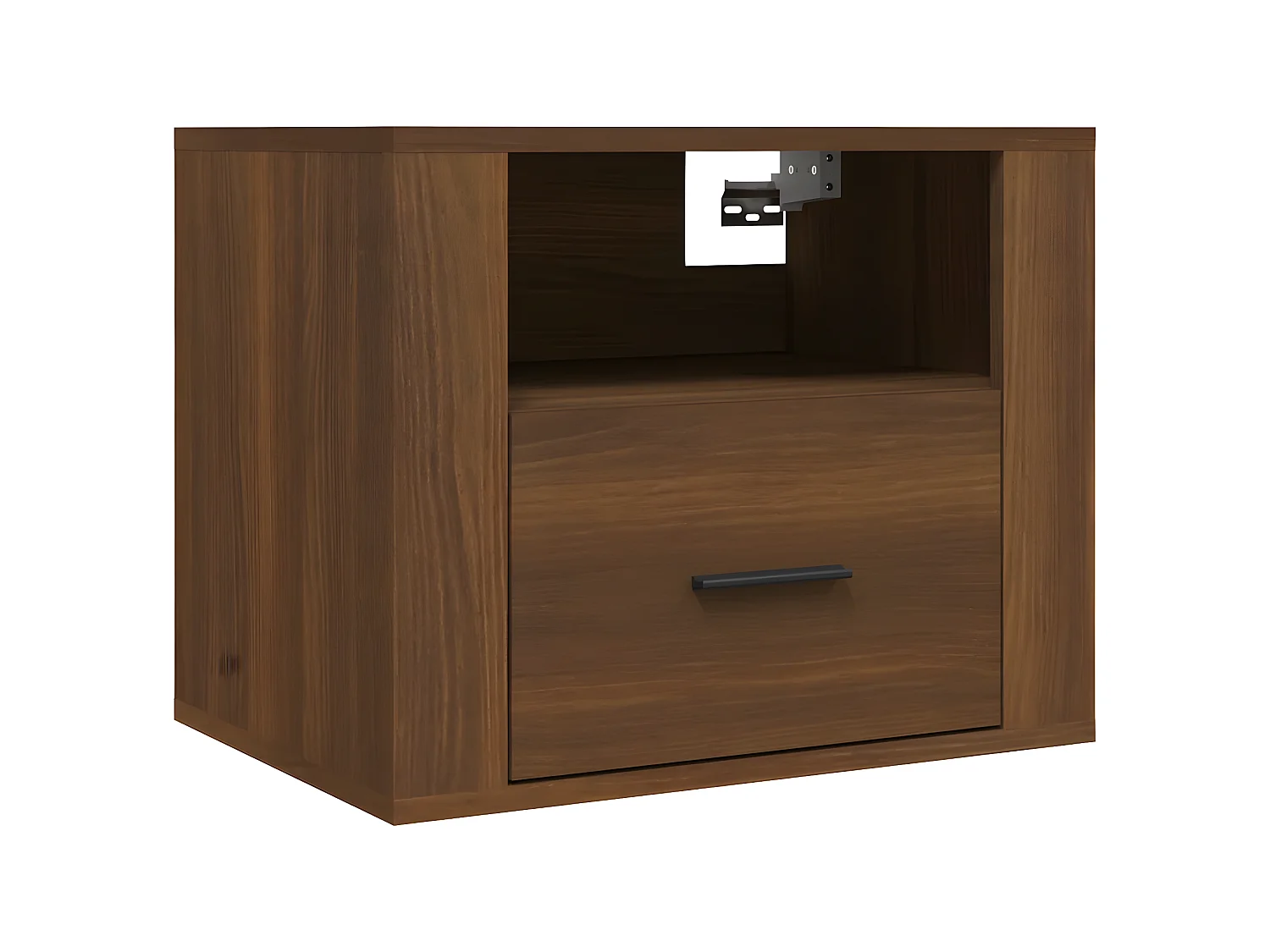 Wand-Nachttisch Nachtschrank Braun Eichen-Optik 50x36x40 cm -RN87971