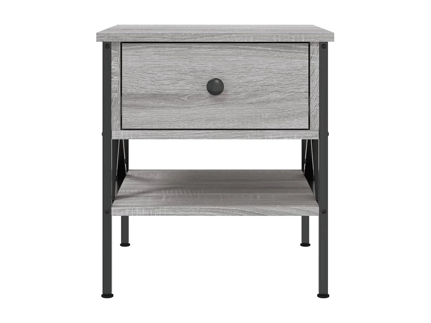 2er-Set Nachttische Nachtschrank Grau Sonoma 40x42x45 cm Holzwerkstoff -RN96617