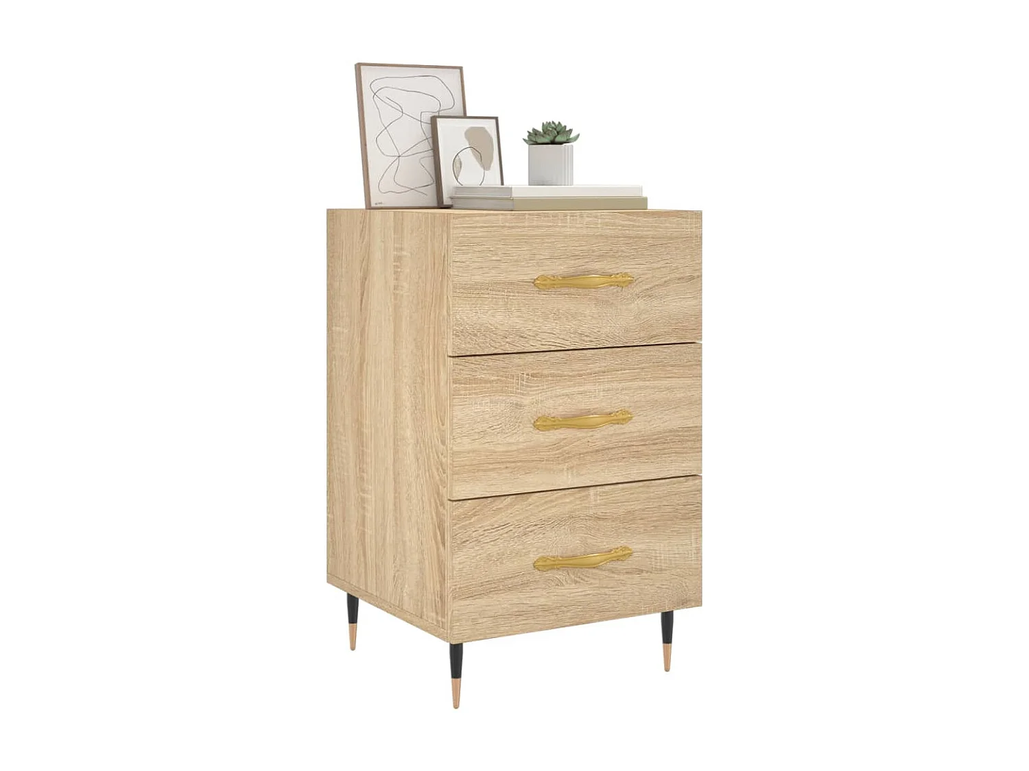 Nachttisch Nachtschrank Sonoma-Eiche 40x40x66 cm Holzwerkstoff -RN20673