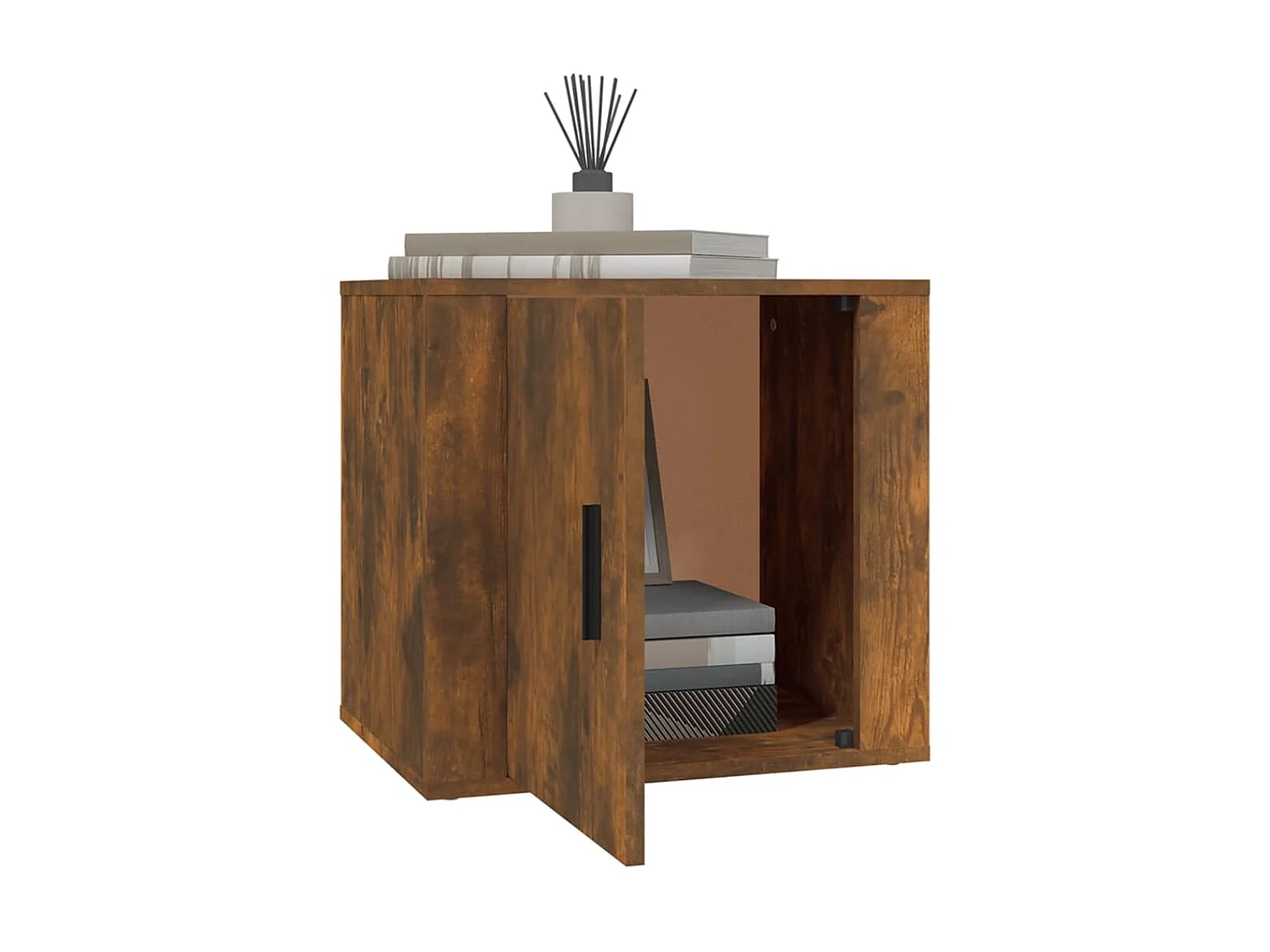 2er-Set Nachttische Nachtschrank Räuchereiche 50x39x47 cm -RN25648