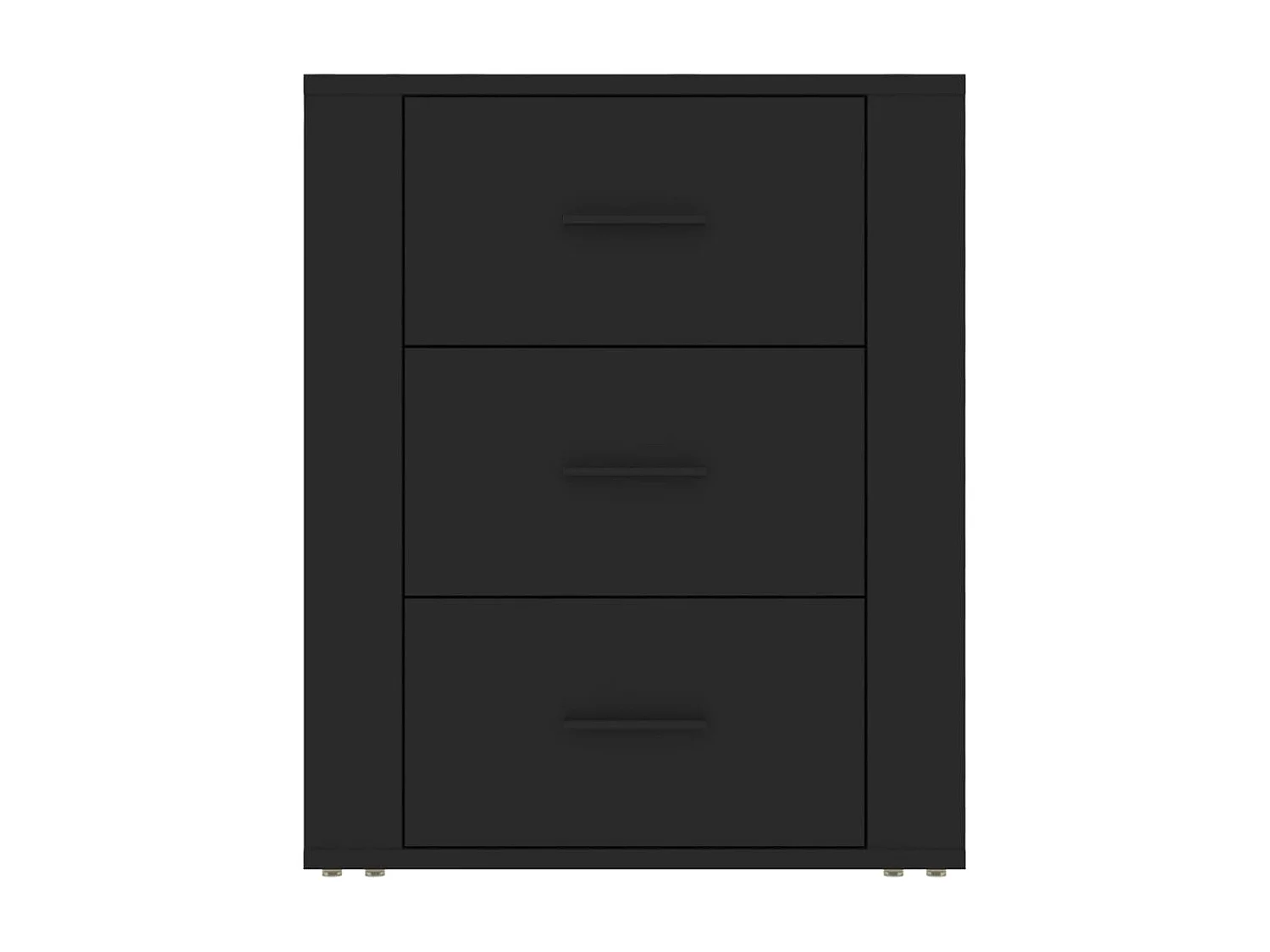 Nachttisch Nachtschrank Schwarz 50x36x60 cm Holzwerkstoff -RN89636