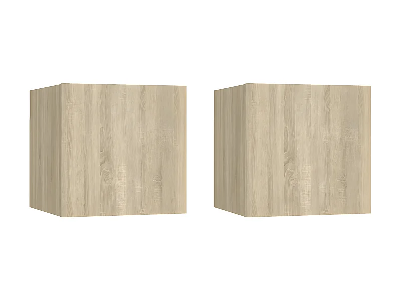 2er-Set Nachttische Nachtschrank Sonoma-Eiche 30,5x30x30 cm Holzwerkstoff -RN28251