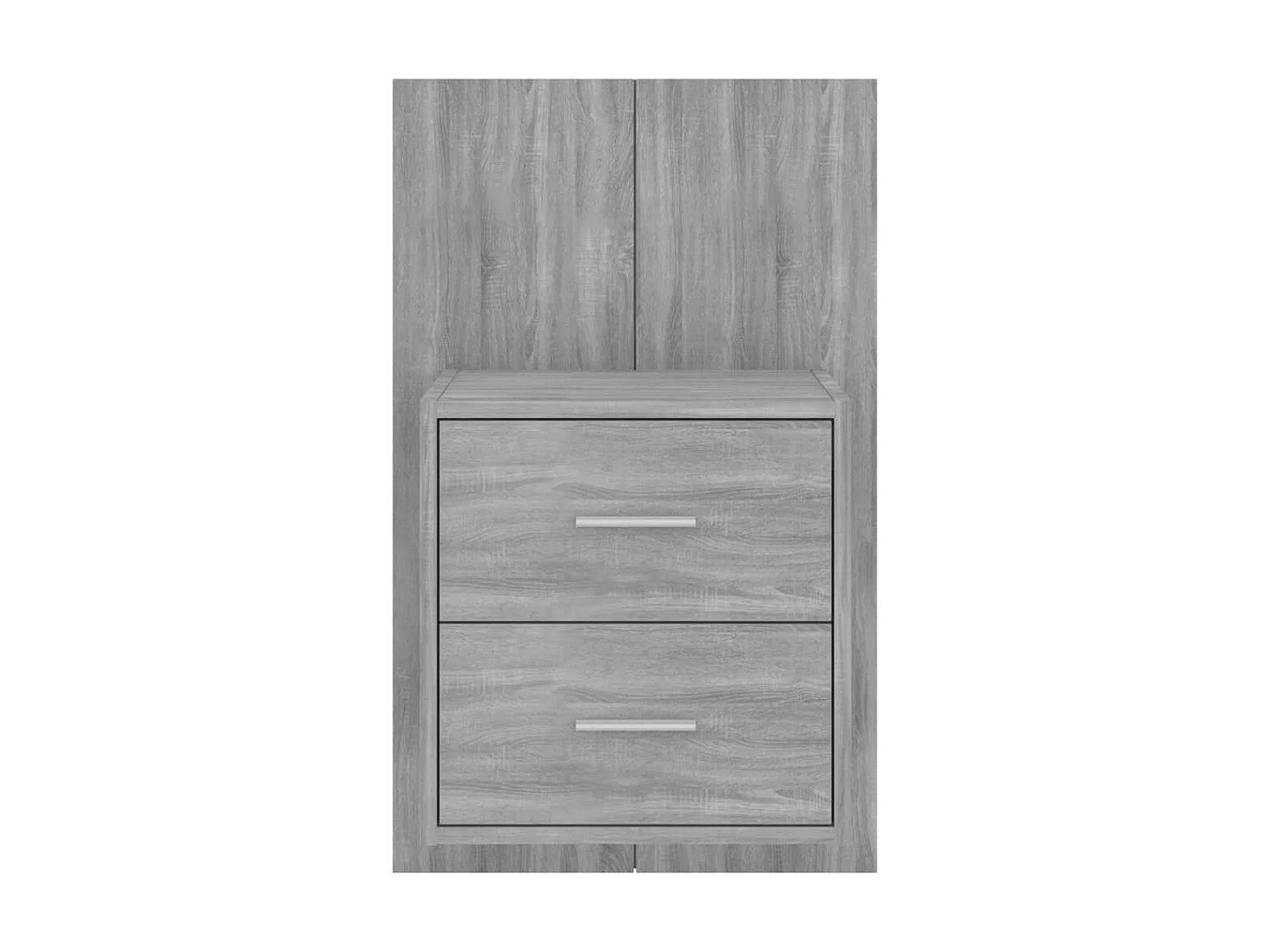 2er-Set Wand-Nachttische Nachtschrank Grau Sonoma -RN75075