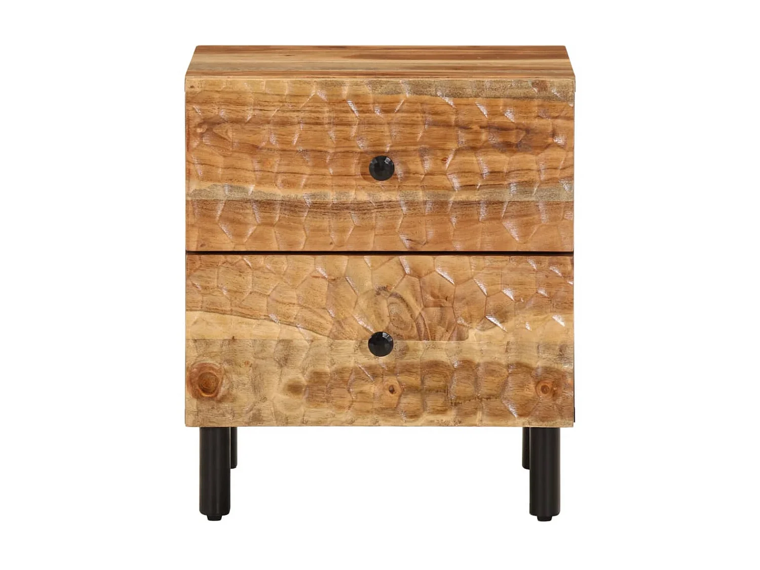 Nachttisch Nachtschrank 40x33x46 cm Massivholz Akazie -RN45488