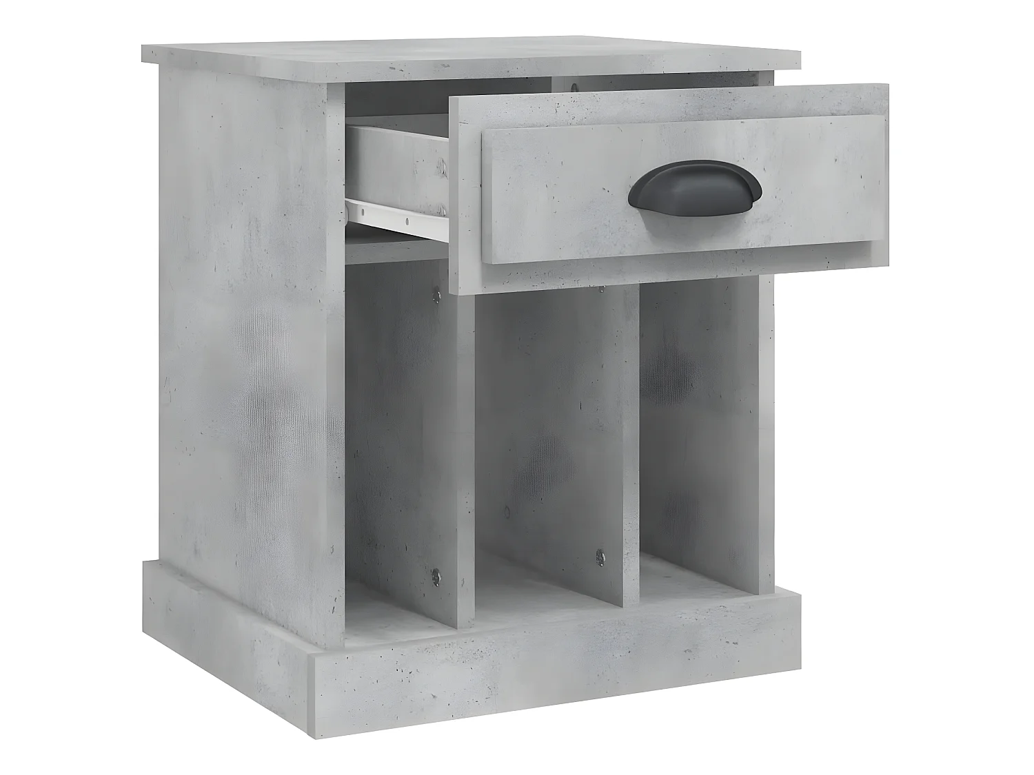 2er-Set Nachttische Nachtschrank Betongrau 43x36x50 cm -RN15826