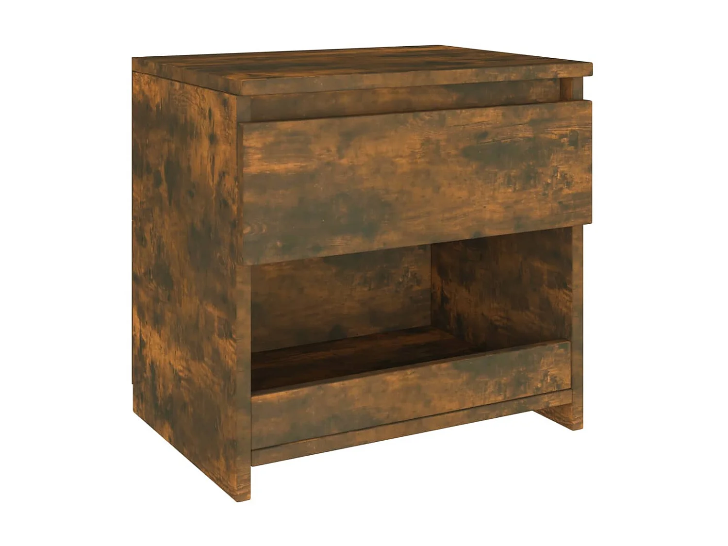 2er-Set Nachttische Nachtschrank Räuchereiche 40x30x39 cm Holzwerkstoff -RN30767