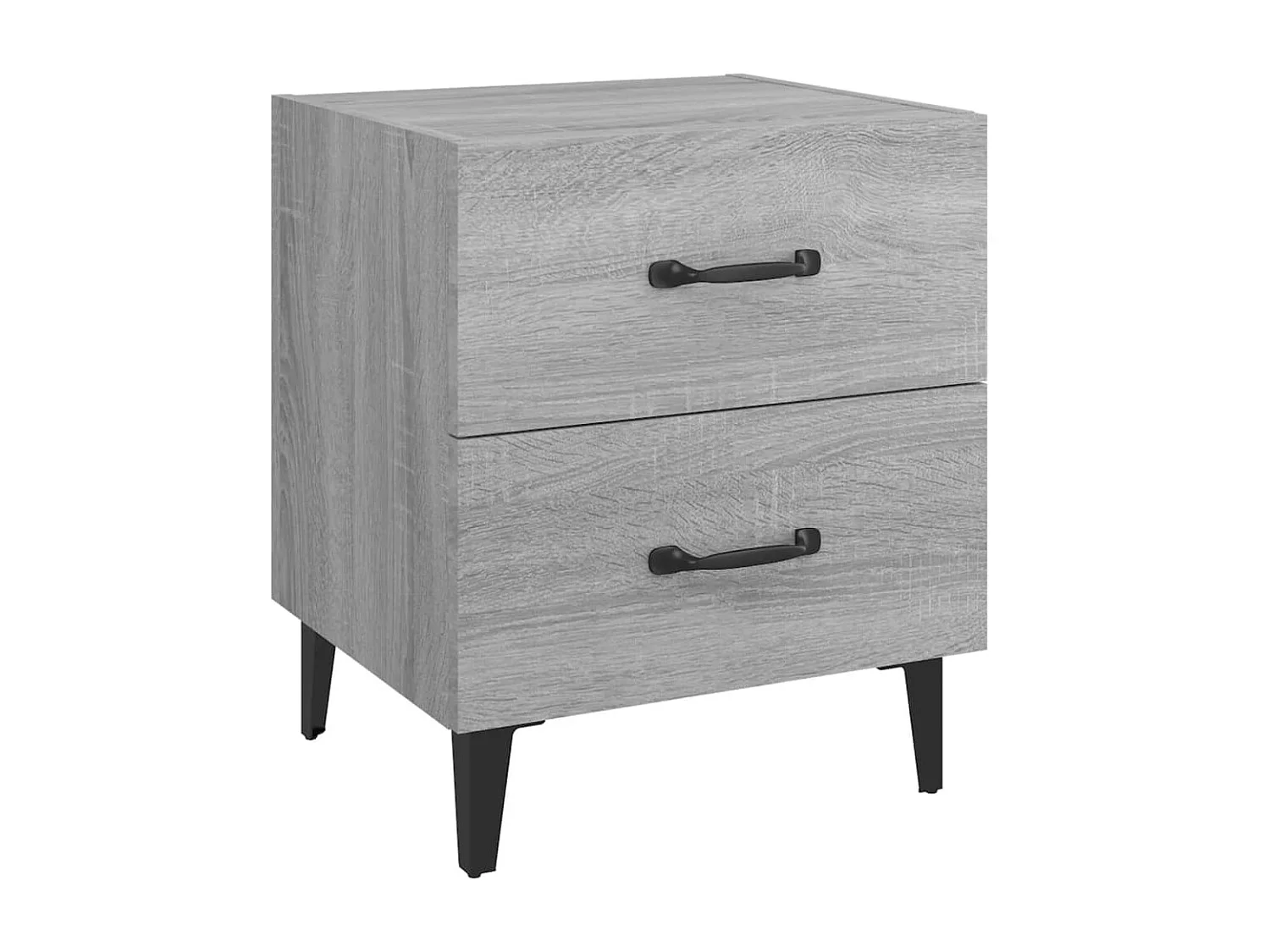 Nachttisch Grau Nachtschrank Sonoma 40x35x47,5 cm -RN28270