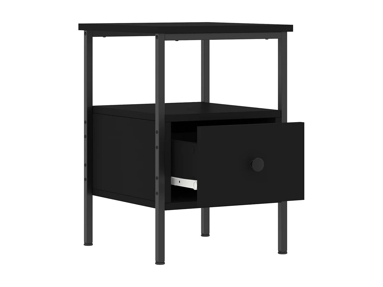 Nachttisch Nachtschrank Schwarz 34x36x50 cm Holzwerkstoff -RN78692