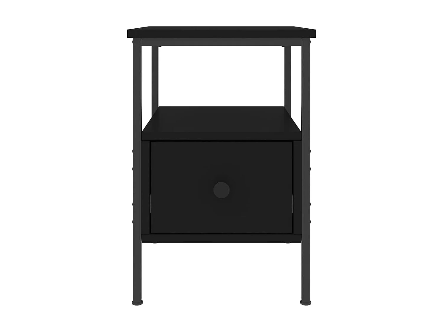 Nachttisch Nachtschrank Schwarz 34x36x50 cm Holzwerkstoff -RN78692