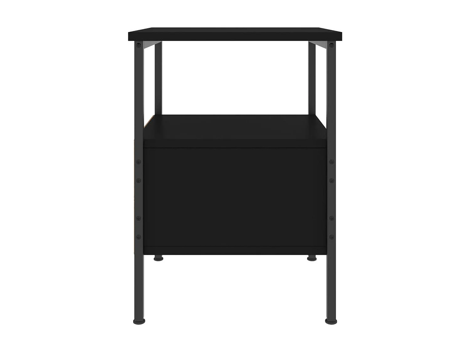 Nachttisch Nachtschrank Schwarz 34x36x50 cm Holzwerkstoff -RN78692