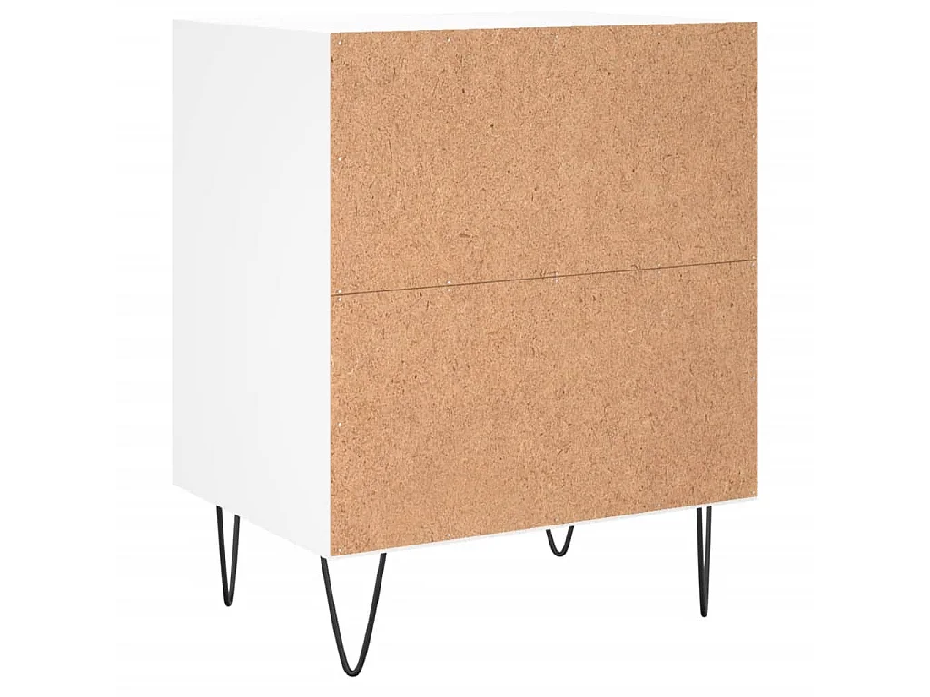 2er-Set Nachttische Nachtschrank Weiß 40x30x50 cm Holzwerkstoff -RN14840
