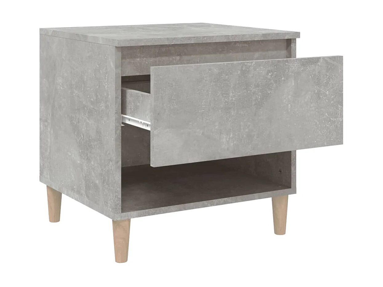 2er-Set Nachttische Nachtschrank Betongrau 50x46x50 cm Holzwerkstoff -RN40898