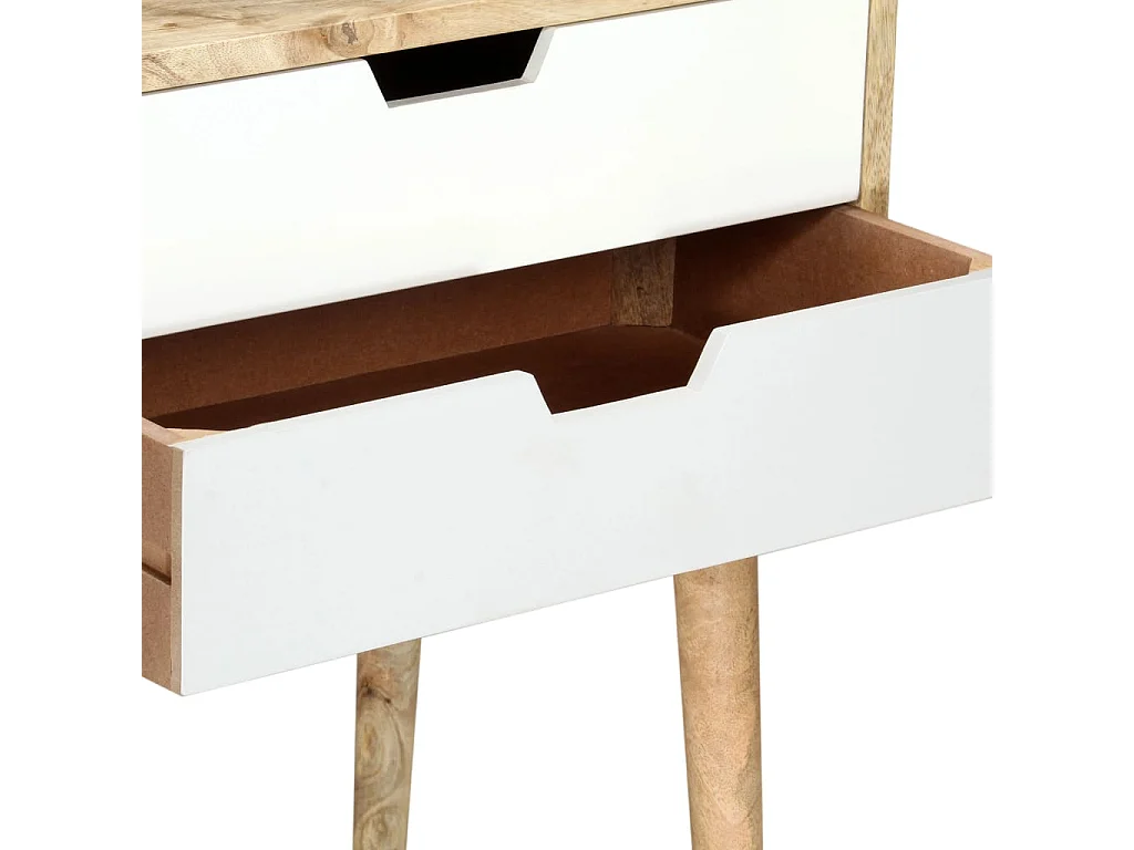 Nachttisch Nachtschrank 47 x 35 x 59 cm Mango Massivholz -RN62988