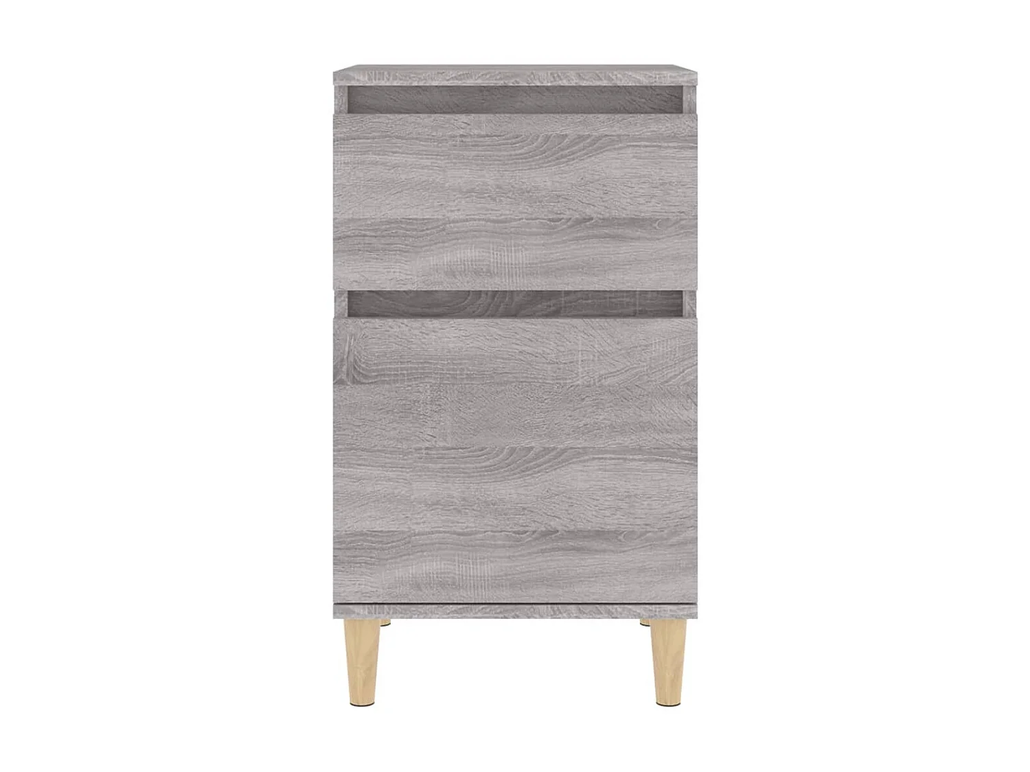 2er-Set Nachttische Nachtschrank Grau Sonoma 40x35x70 cm -RN37172