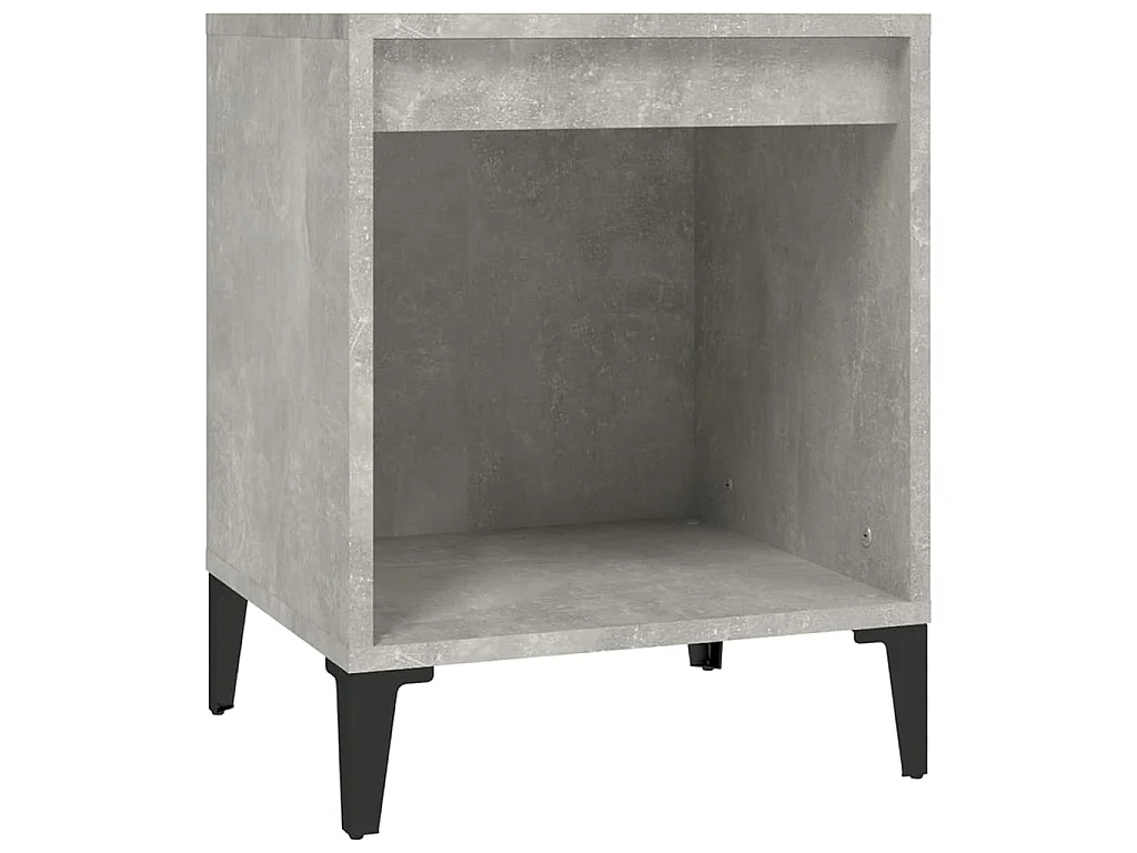 2er-Set Nachttische Nachtschrank Betongrau 40x35x50 cm -RN20504