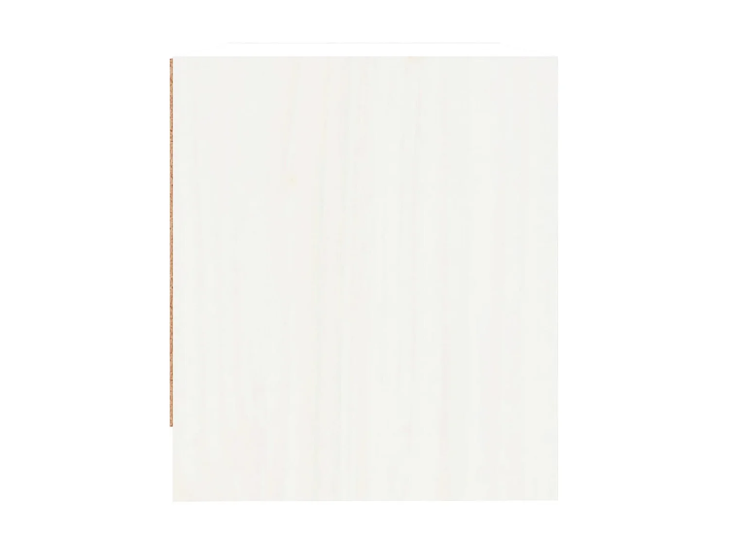 Nachttisch Nachtschrank Weiß 40x31x35,5 cm Massivholz Kiefer -RN28567