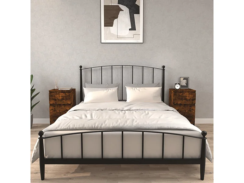 2er-Set Nachttische Nachtschrank Räuchereiche 40x35x70 cm -RN68500