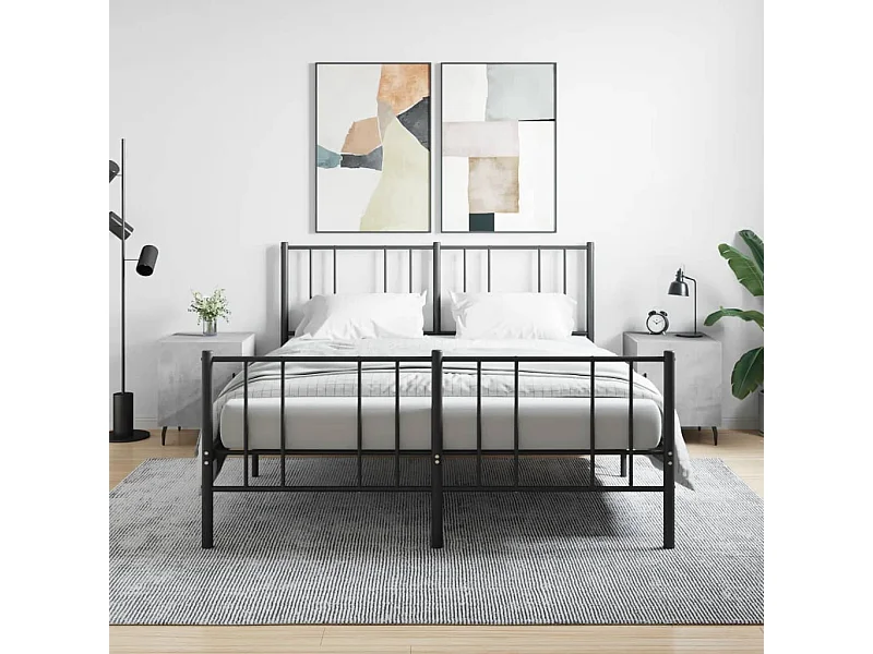 2er-Set Nachttische Nachtschrank Betongrau 40x40x50 cm Holzwerkstoff -RN86176